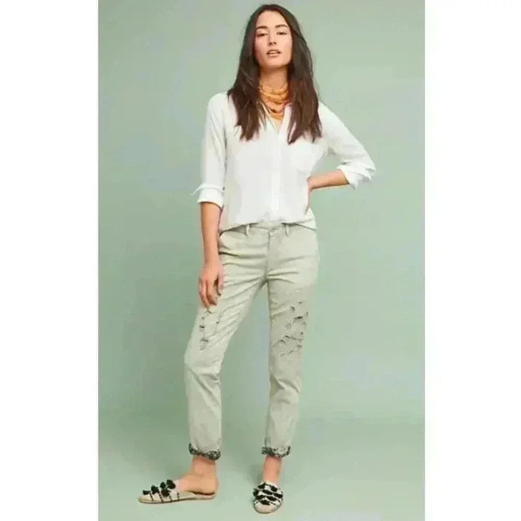 Anthropologie Chino Pants Size 26 Relaxed - Picture 1 of 10